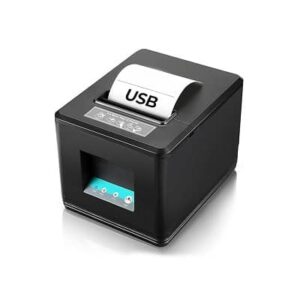 refurbished printer 80mm usb receipt printer, pos printer with auto cutter esc/pos command support windows mac.